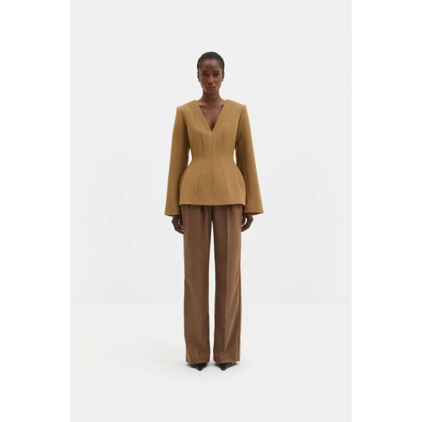 By Malina Ninni Top in Camel, view 3