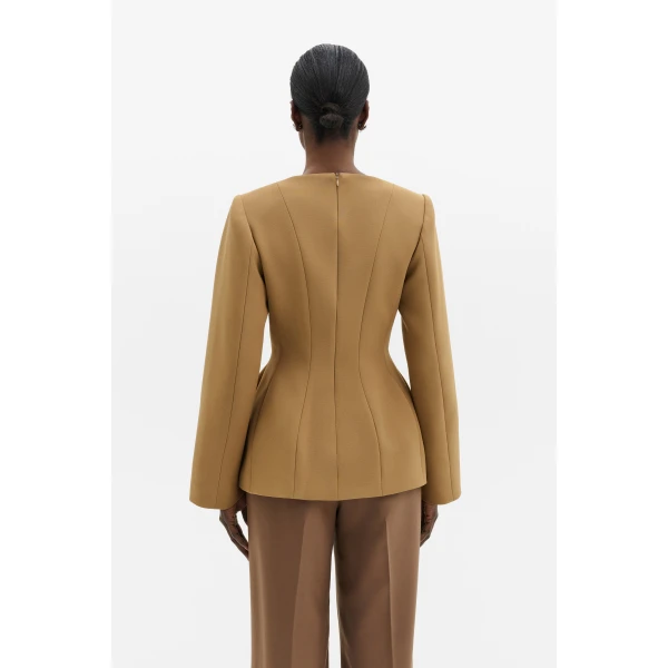 By Malina Ninni Top in Camel, view 4
