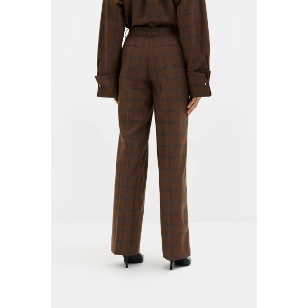 By Malina Nisa Pants in Camel Checks, view 4