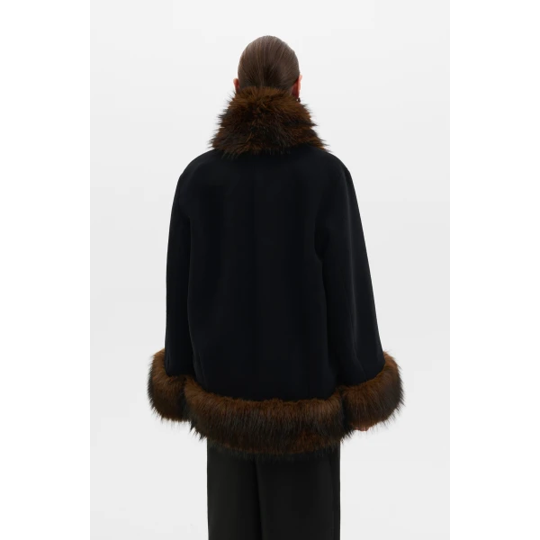 By Malina Nor Coat in Black, view 5
