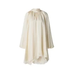 By Malina Norea Lace Hem Satin Mini Dress in Pearl