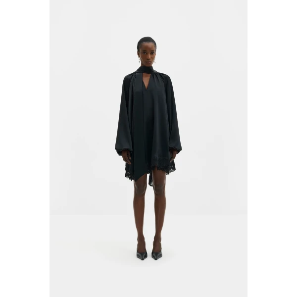 By Malina Norea Mini Dress in Black, view 3