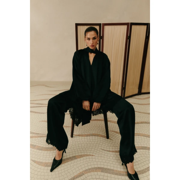 By Malina Norea Mini Dress in Black, view 6