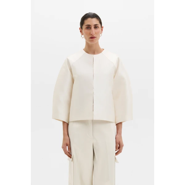 By Malina Novalie Blouse in Ivory, view 2