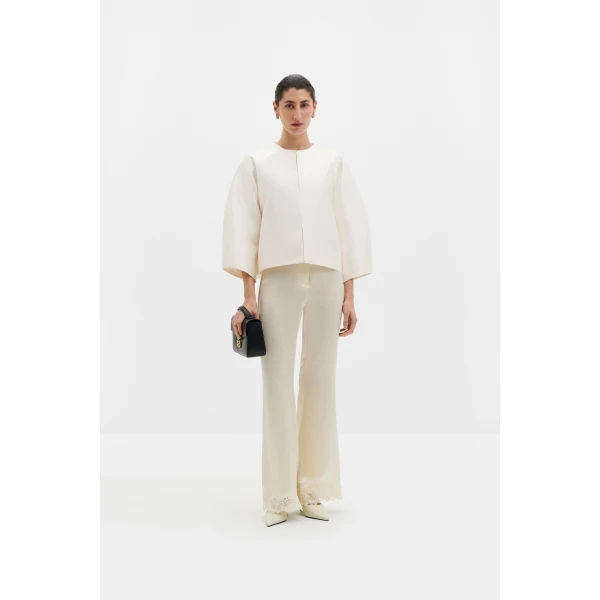 By Malina Novalie Blouse in Ivory, view 3