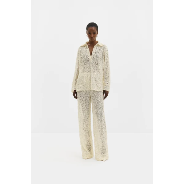 By Malina Philippa Shirt in Pearl, view 3