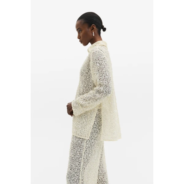 By Malina Philippa Shirt in Pearl, view 4