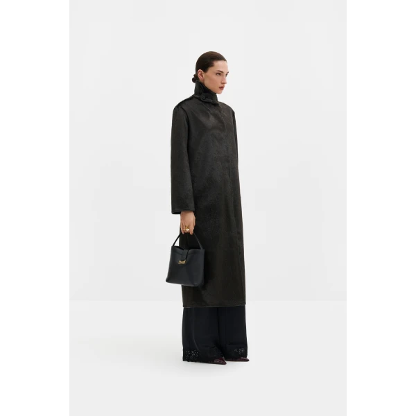 By Malina Phoebe Coat in Black, view 2