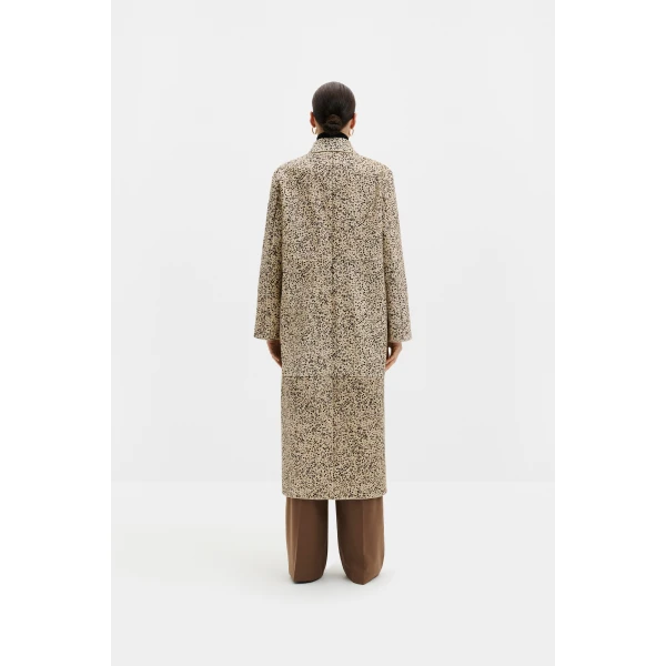 By Malina Phoebe Leather Coat in Shaded Dot, view 3