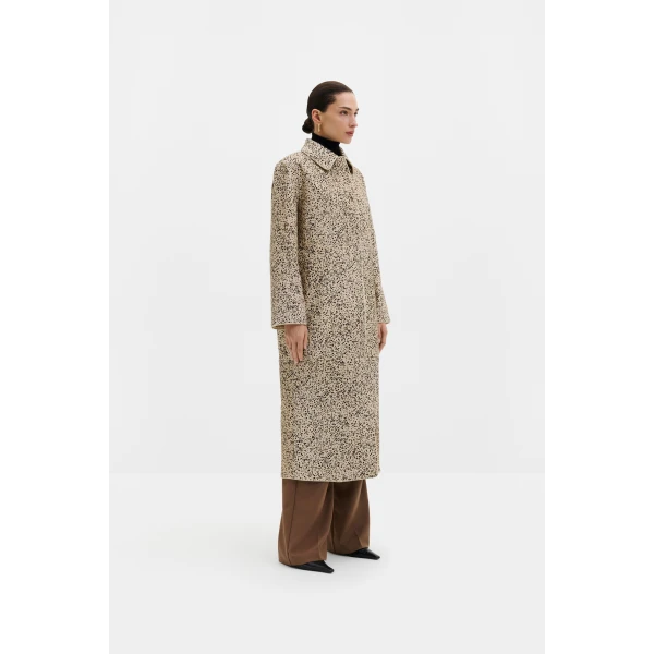 By Malina Phoebe Leather Coat in Shaded Dot, view 4