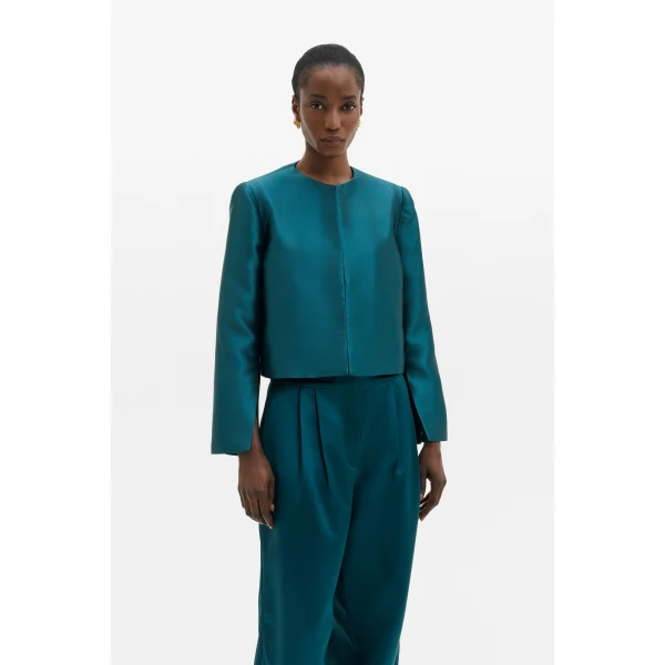 By Malina Ruthie Blouse in Teal, view 2