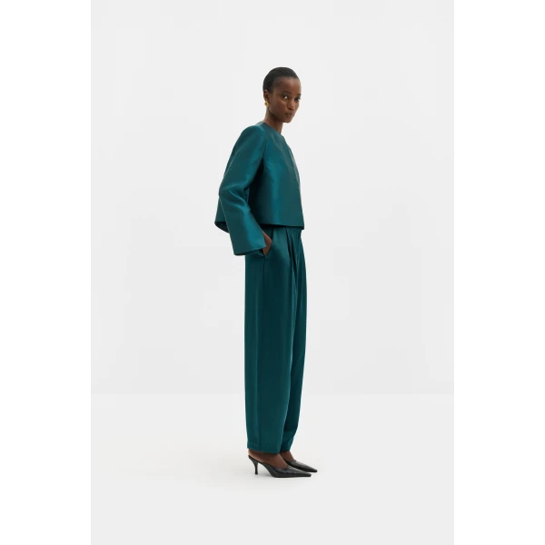 By Malina Ruthie Blouse in Teal, view 3