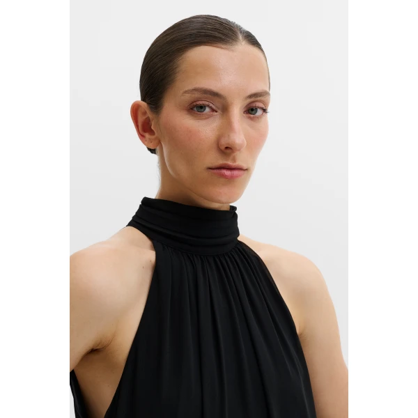 By Malina Sabrina Midi Dress in Black, view 4