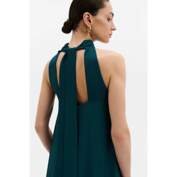 By Malina Sabrina Midi Dress in Teal, view 4