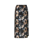 By Malina Sanna Midi Skirt in Dark Blooms
