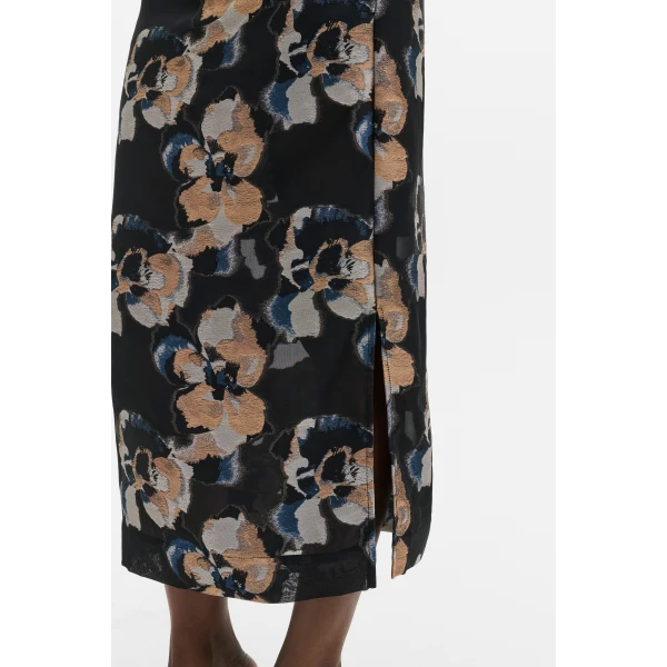 By Malina Sanna Midi Skirt in Dark Blooms, view 5