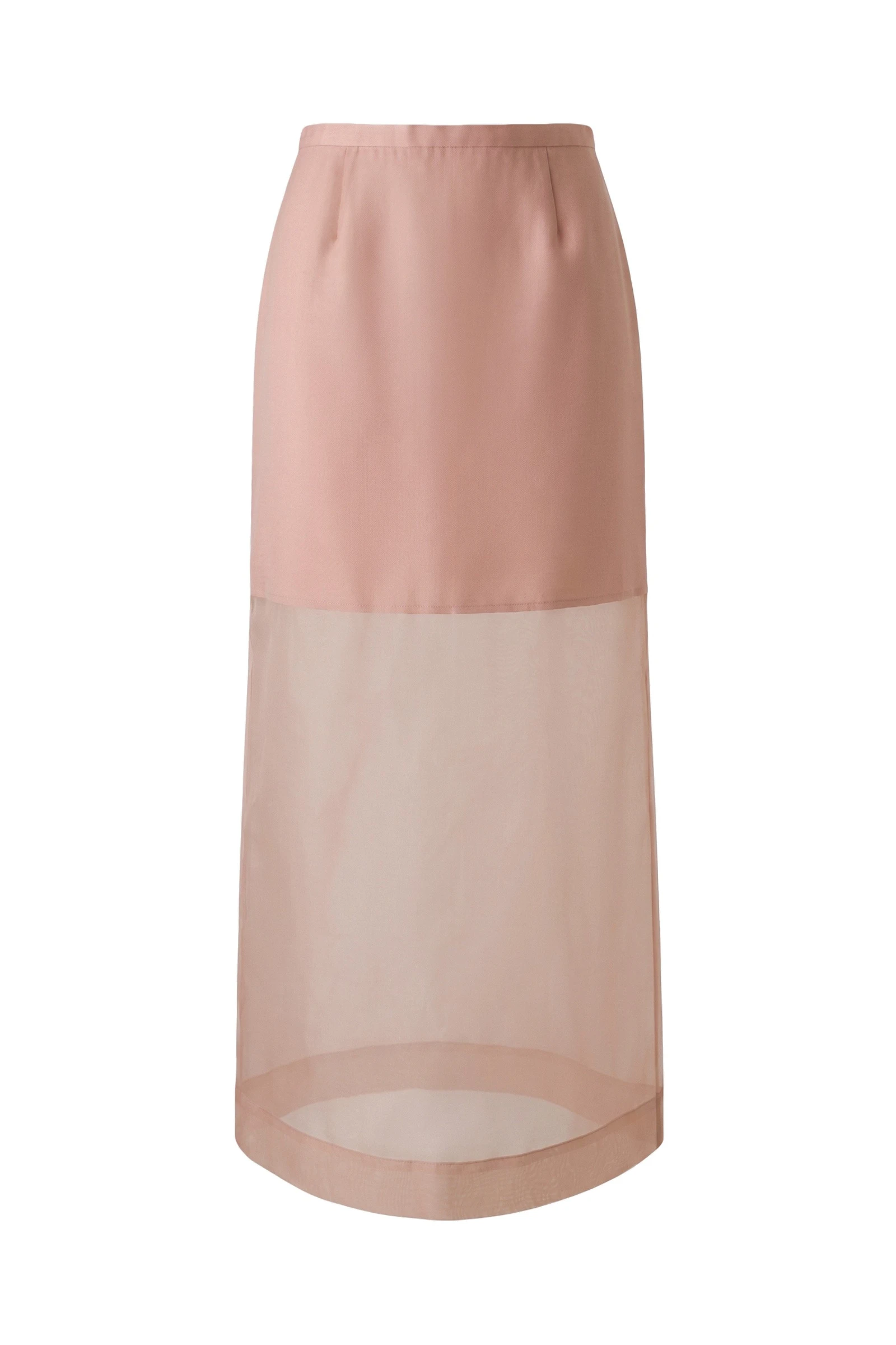 By Malina Sanna Straight Sheer Midi Skirt in Soft Pink By Malina Sanna Straight Sheer Midi Skirt in Soft Pink