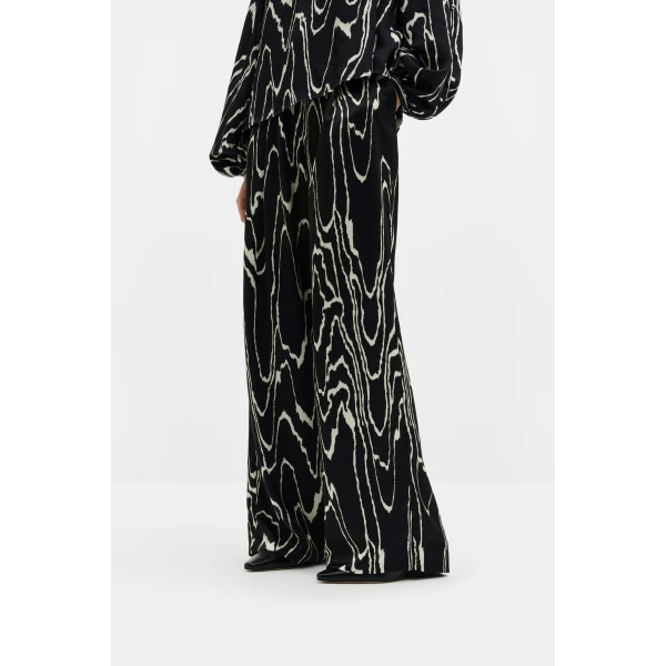 By Malina Sarah Trousers in Black Marble, view 3