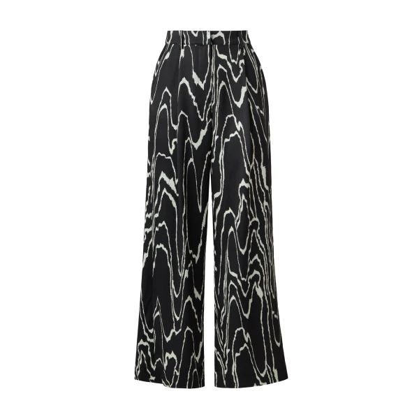 By Malina Sarah Trousers in Black Marble