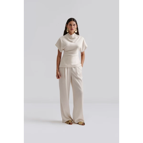 By Malina Sarah Trousers in Vanilla, view 2