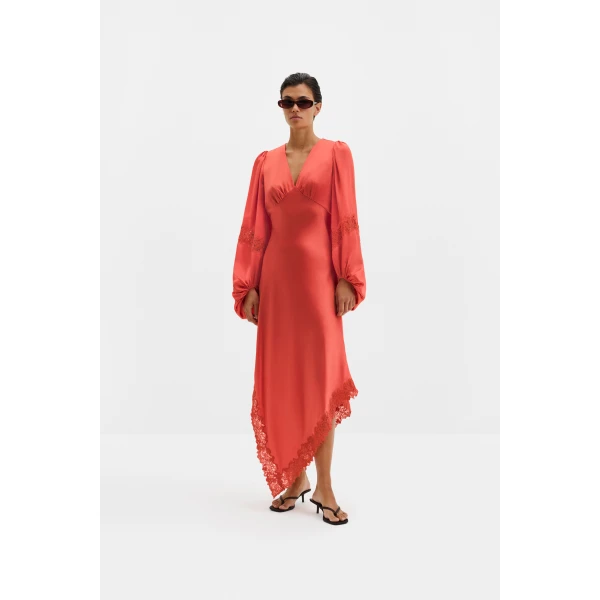 By Malina Seema Maxi Dress in Coral, view 2