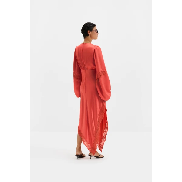 By Malina Seema Maxi Dress in Coral, view 3