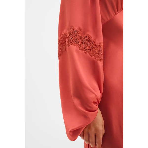 By Malina Seema Maxi Dress in Coral, view 4