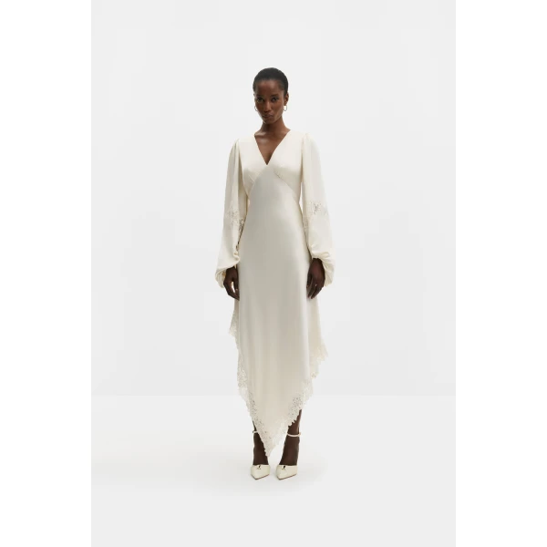 By Malina Seema Maxi Dress in Cream, view 2