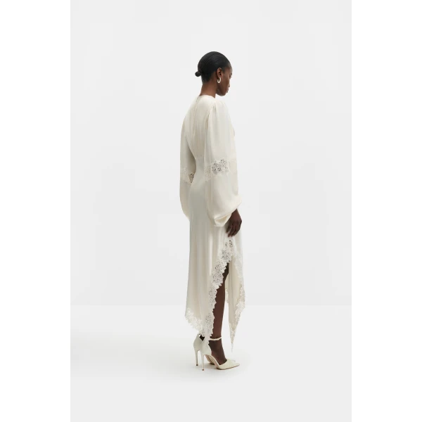 By Malina Seema Maxi Dress in Cream, view 3