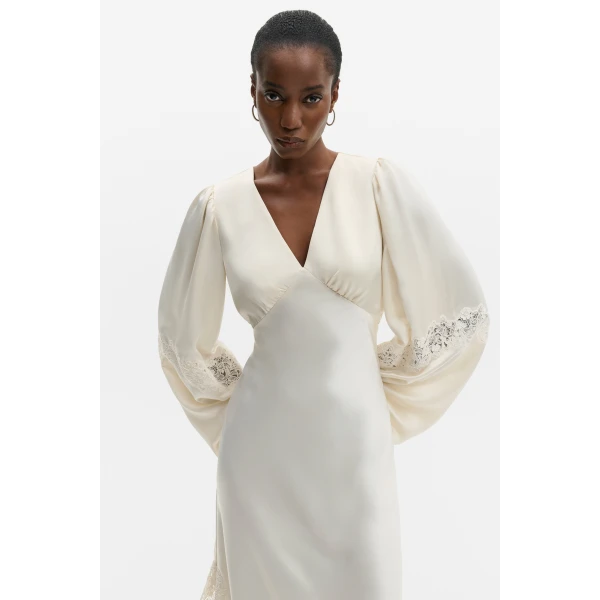 By Malina Seema Maxi Dress in Cream, view 4
