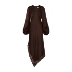 By Malina Seema Maxi Dress in Dark Brown