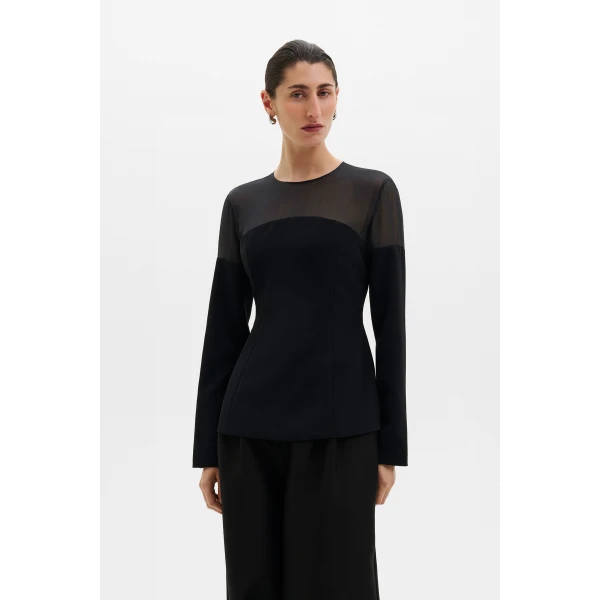 By Malina Selina Top in Black, view 2