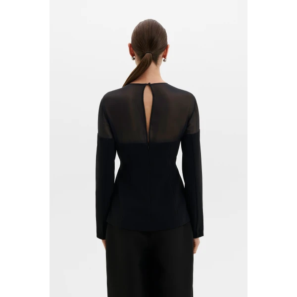 By Malina Selina Top in Black, view 4