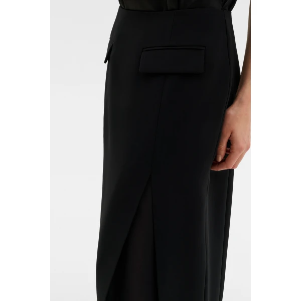 By Malina Shelly Midi Skirt in Black, view 5