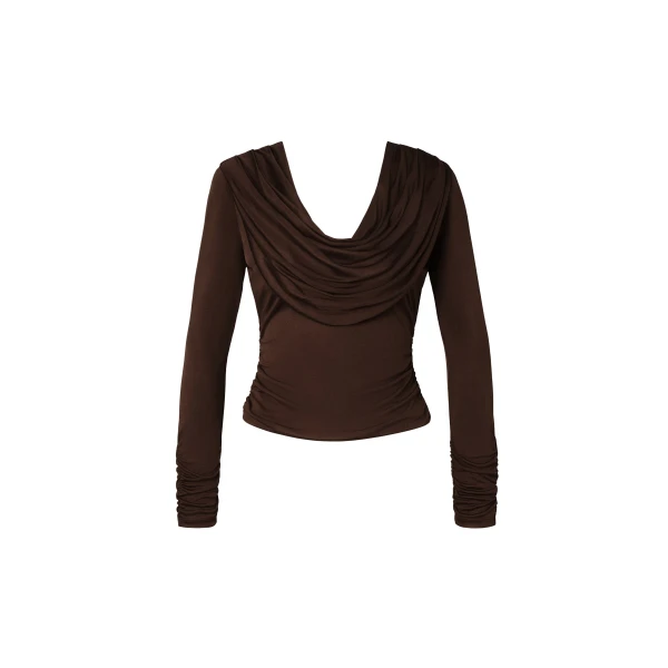By Malina Signe Top in Dark Brown