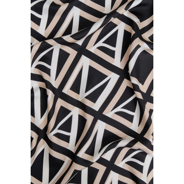 By Malina Silk Twill Scarf 65×65 in Monogram, view 3