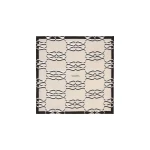 By Malina Silk Twill Scarf 65×65 in Monogram Cream