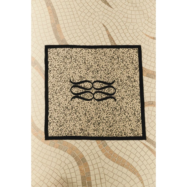 By Malina Silk Twill Scarf 65×65 in Shaded Dot, view 3