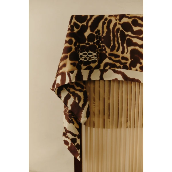 By Malina Silk Twill Scarf 80×80 in Savannah, view 4
