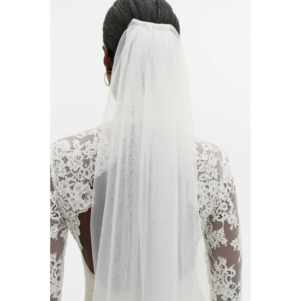 By Malina Sky Mid-length Veil in Ivory, view 2