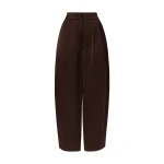 By Malina Smilla Satin Trousers in Dark Brown