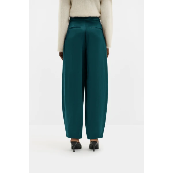 By Malina Smilla Satin Trousers in Teal, view 4
