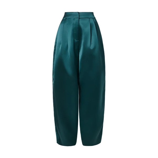 By Malina Smilla Satin Trousers in Teal