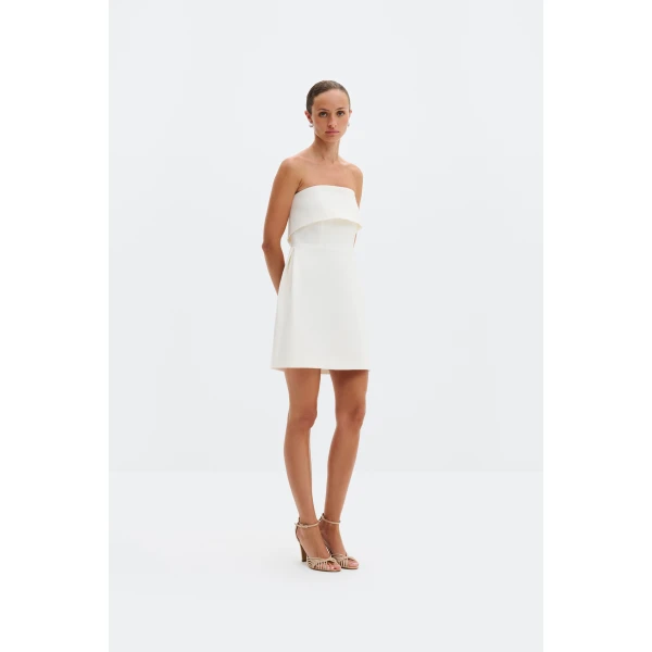 By Malina Tulia Mini Dress in Cream, view 2