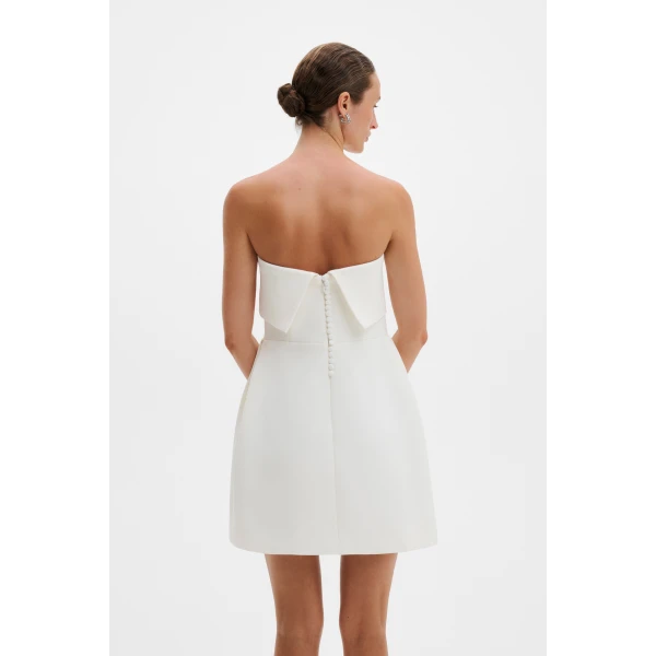 By Malina Tulia Mini Dress in Cream, view 4