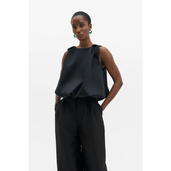 By Malina Valentina Top in Black, view 2