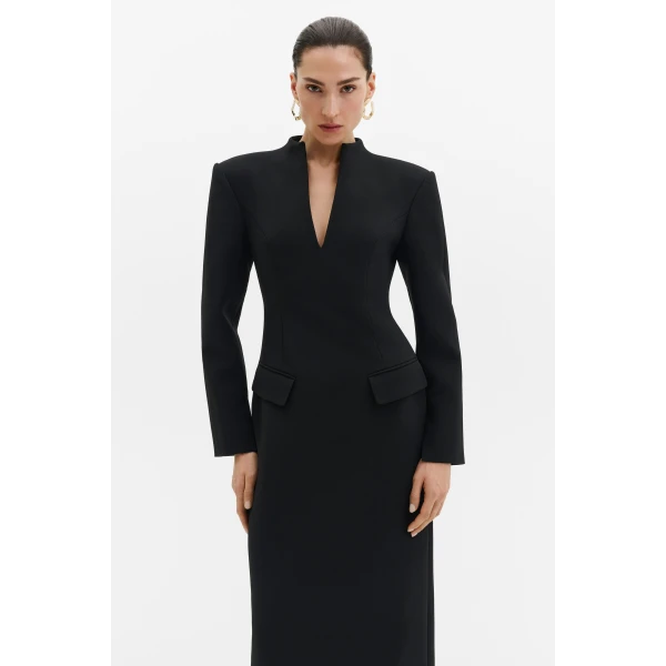 By Malina Vanesa Maxi Dress in Black, view 3