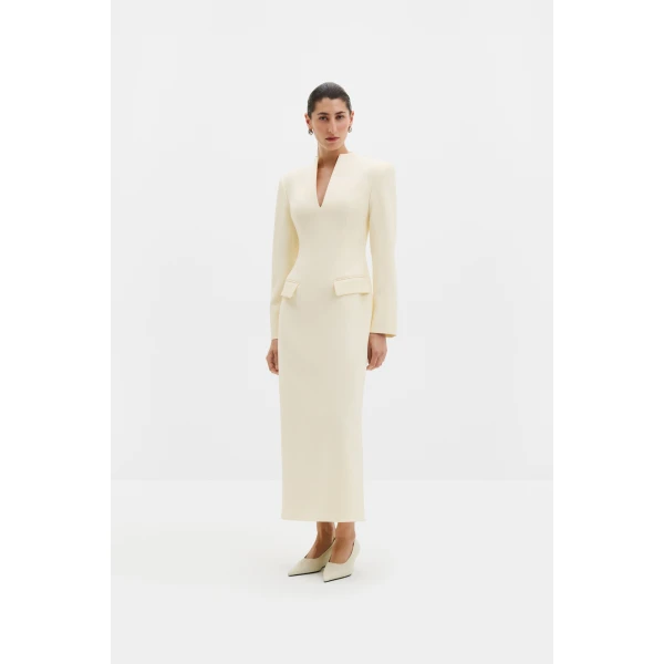 By Malina Vanesa Maxi Dress in Pearl, view 2