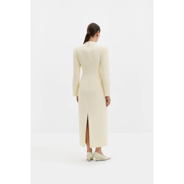 By Malina Vanesa Maxi Dress in Pearl, view 3