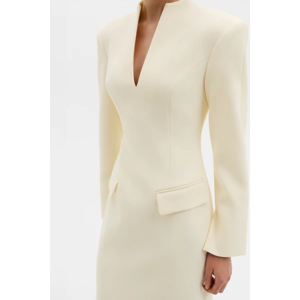 By Malina Vanesa Maxi Dress in Pearl, view 4
